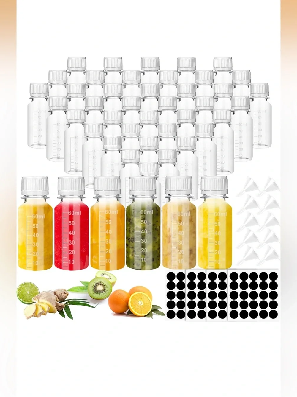 12 oz plastic juice bottles with plastic caps
